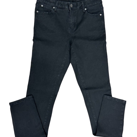 Women's Simply Vera Wang 2 XS Ankle Jeans Denim Black Skinny Stretch Slender - Picture 3 of 9